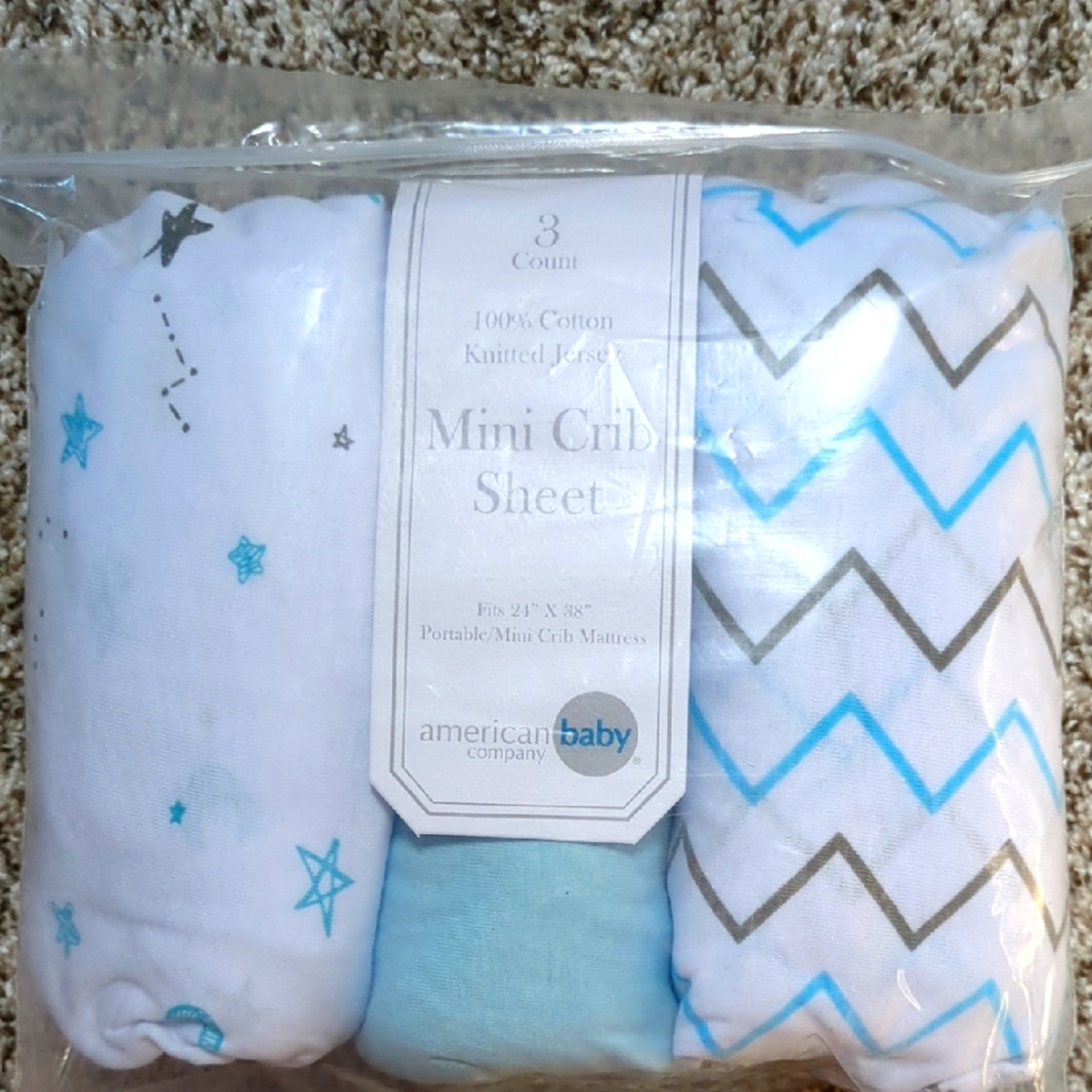 New American Baby Company Mini Crib Sheet Set